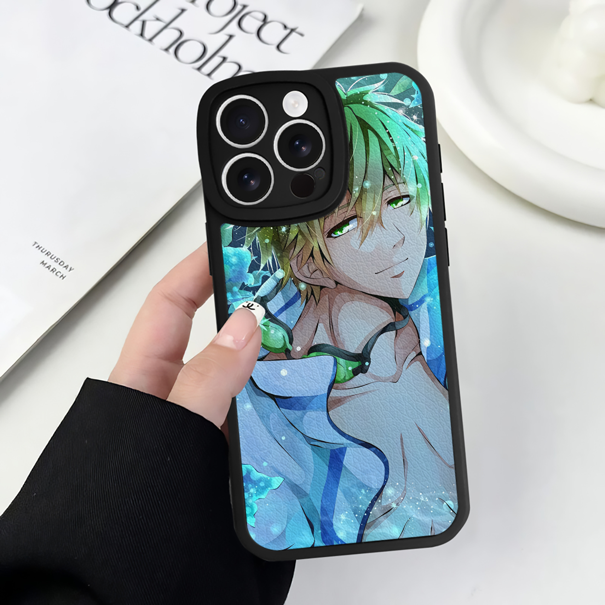 （画像用） 刀剣乱舞 Touken Ranbu 【iPhone 16シリーズ対応】シリコンスマホケース（レザー調） 材質：シリコン